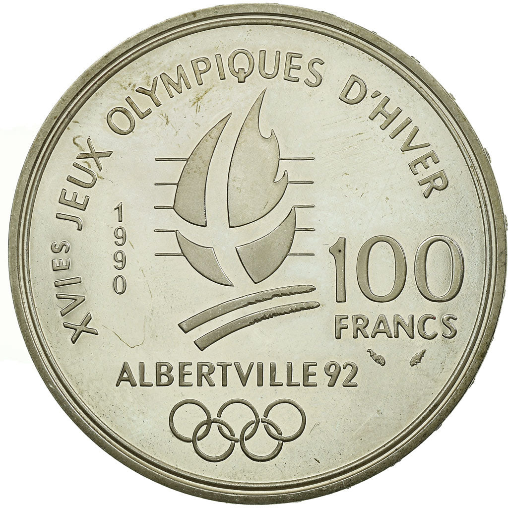 Monnaie, France, 100 Francs, 1990, TTB, Argent, Gadoury:C11, KM:983