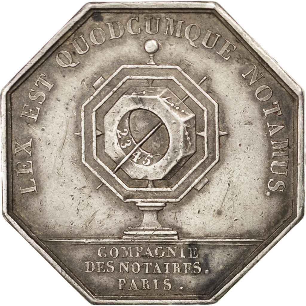France, Token, Notary, AU(50-53), Silver