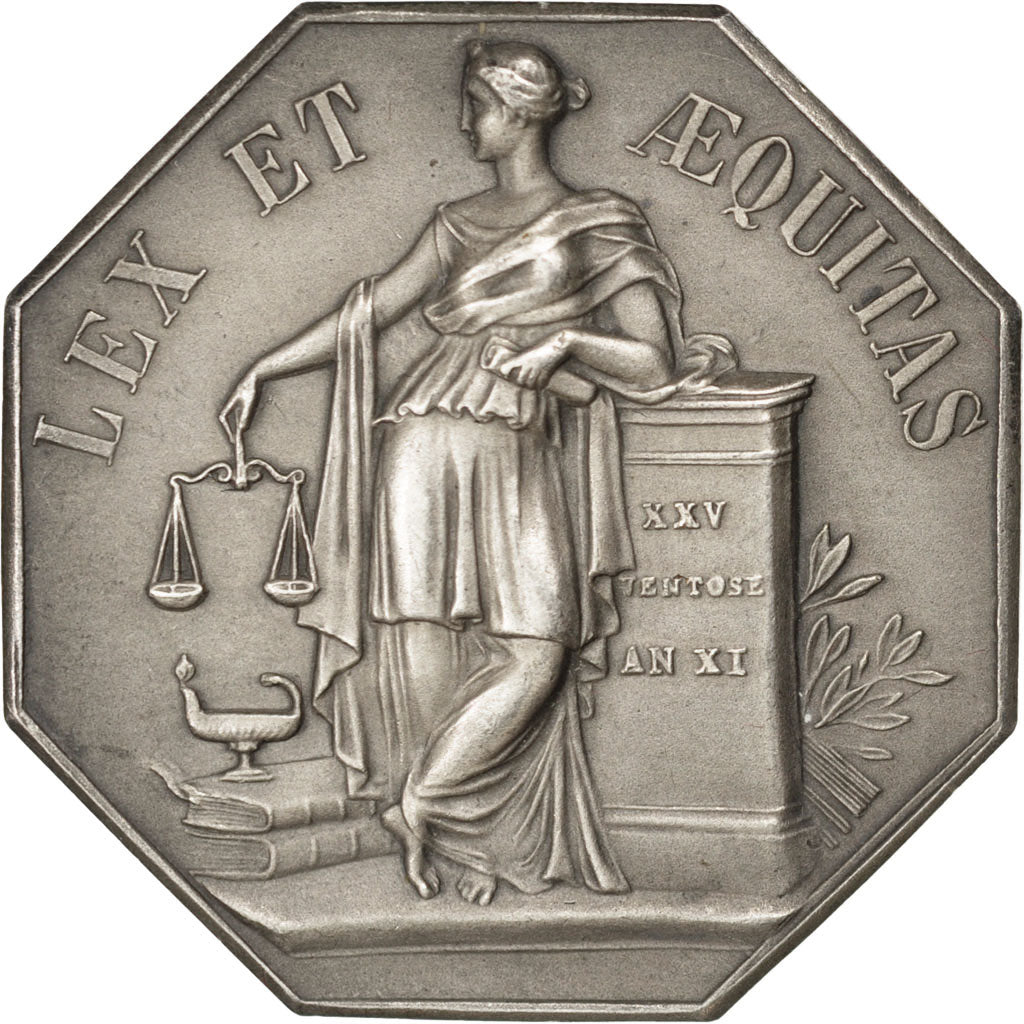 France, Token, Notary, AU(55-58), Silver