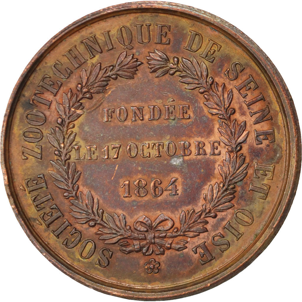 France, Medal, Second French Empire, Fauna, AU(55-58), Copper