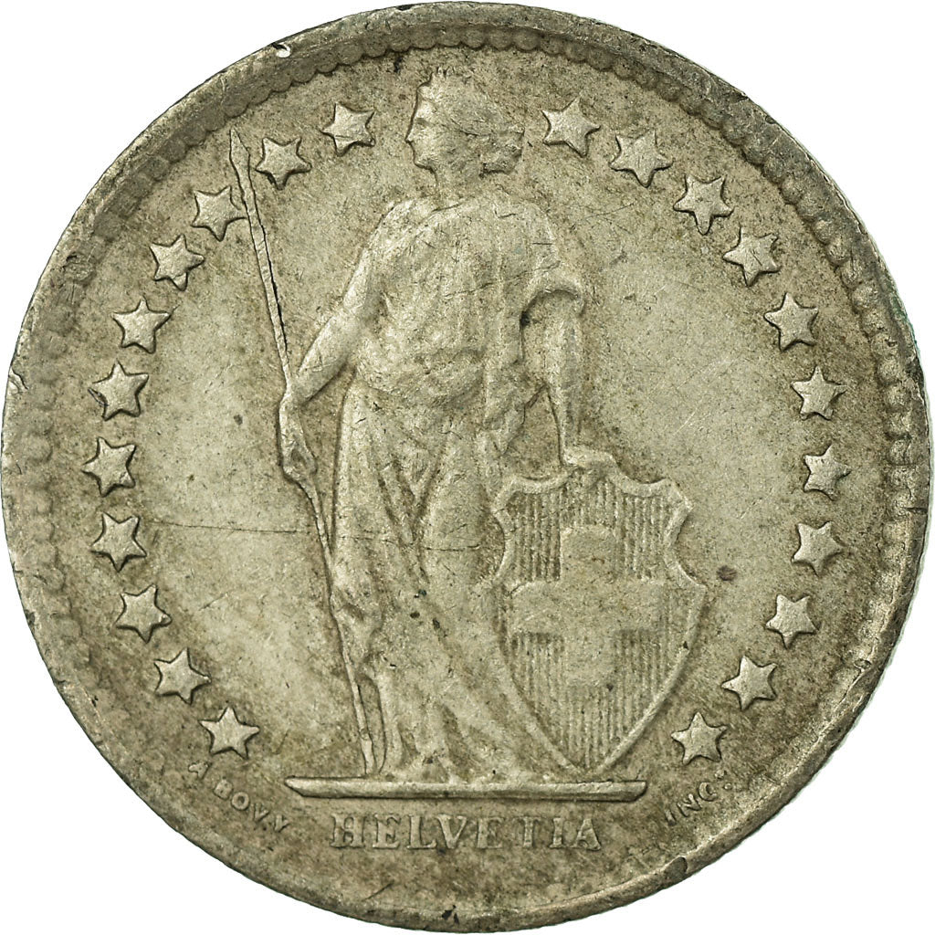 Coin, Switzerland, 1/2 Franc, 1963, Bern, VF(30-35), Silver, KM:23