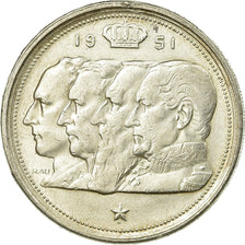Coin, Belgium, 100 Francs, 100 Frank, 1951, EF(40-45), Silver, KM:139.1