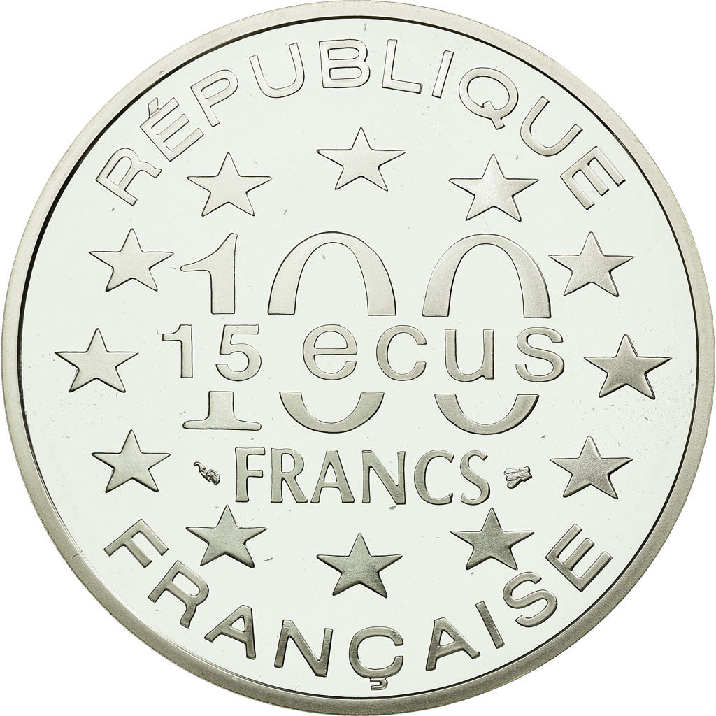 Coin, France, Big Ben, 100 Francs-15 Ecus, 1994, MS(65-70), Silver, KM:1070