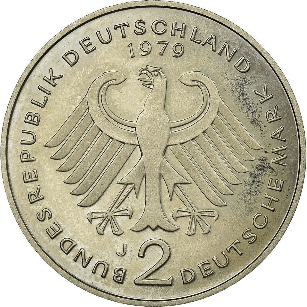 Münze, Bundesrepublik Deutschland, 2 Mark, 1979, Hambourg, SS, Copper-Nickel
