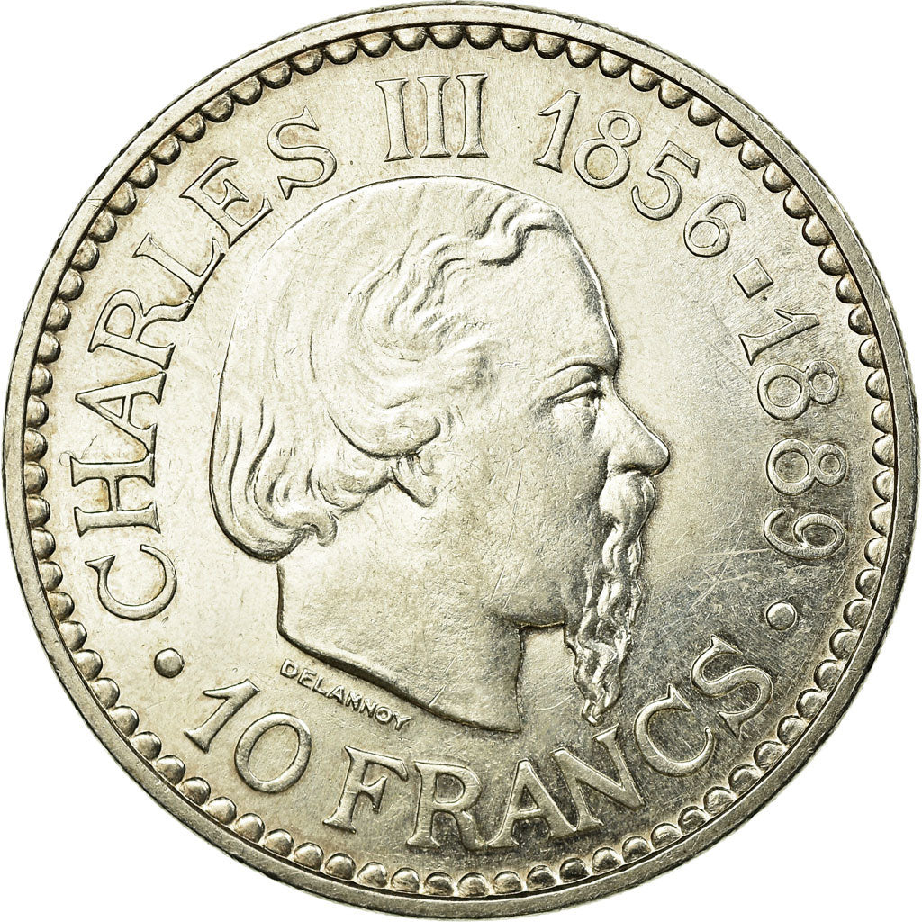 Munten, Monaco, Rainier III, 10 Francs, 1966, UNC-, Zilver, KM:146