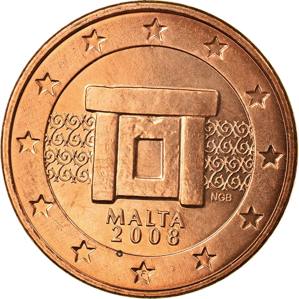 Malta, 5 Euro Cent, 2008, MS(65-70), Copper Plated Steel, KM:127