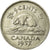 Moeda, Canadá, George VI, 5 Cents, 1937, Royal Canadian Mint, Ottawa