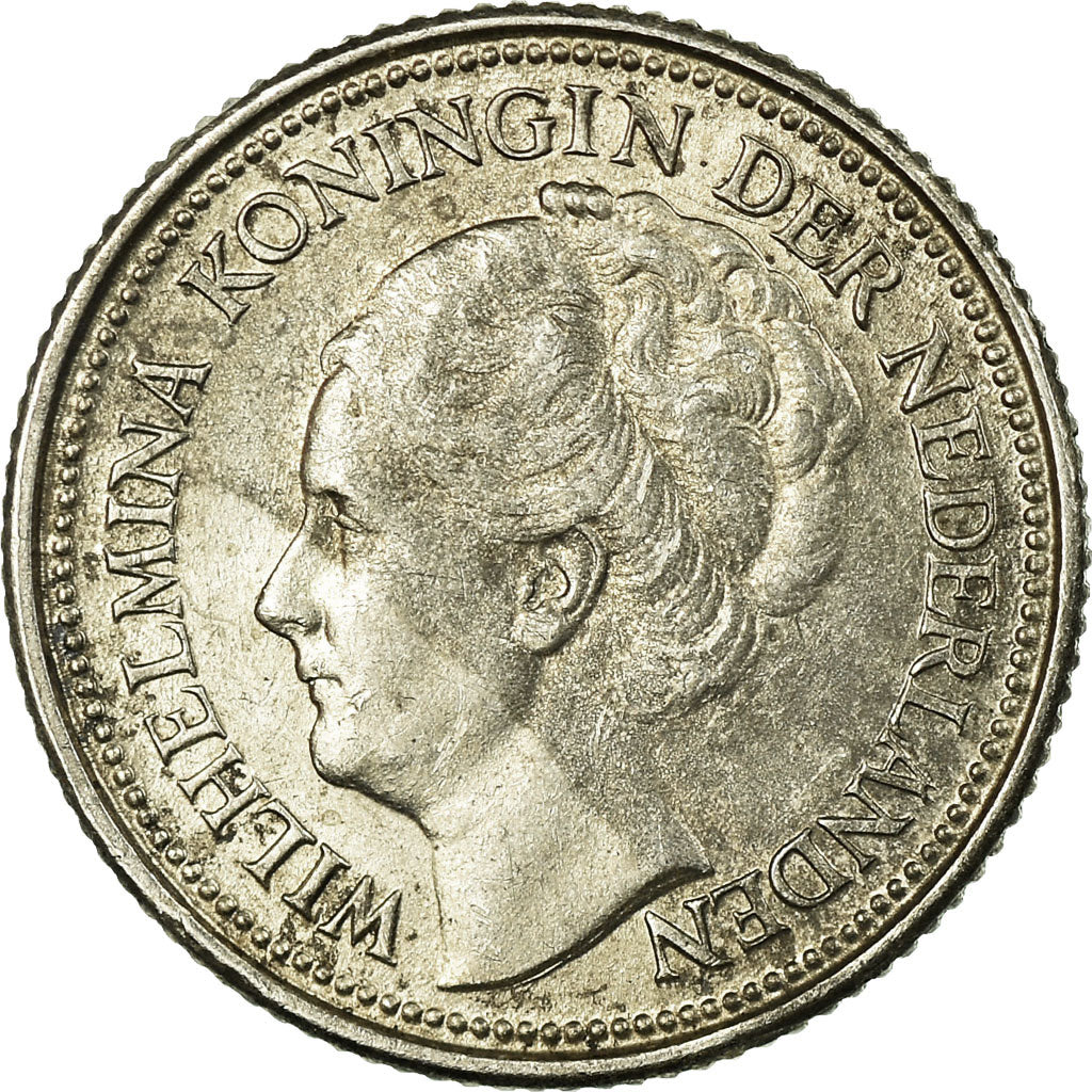 Münze, Niederlande, Wilhelmina I, 10 Cents, 1935, SS, Silber, KM:163