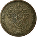 Moneta, Belgia, Leopold II, 2 Centimes, 1874, VF(30-35), Miedź, KM:35.1