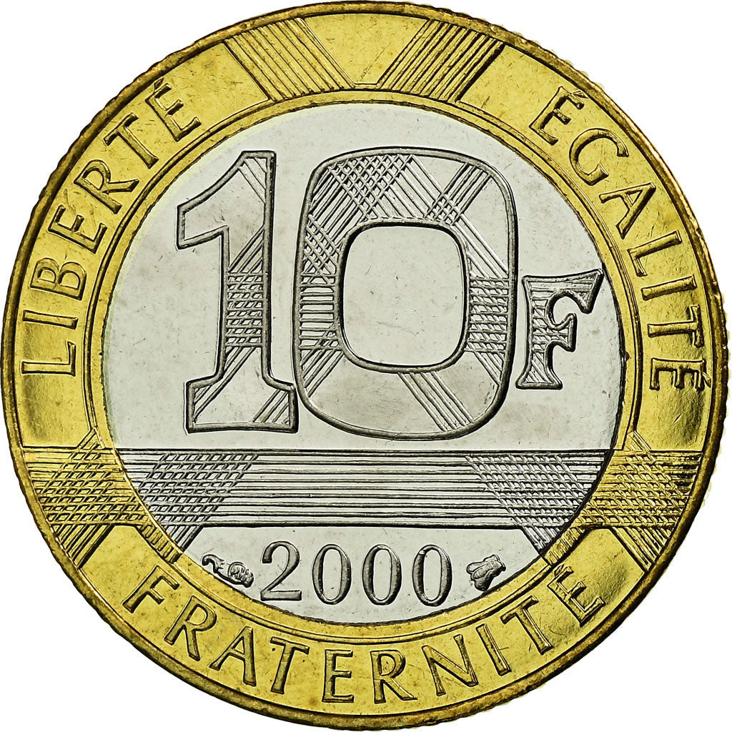 Moneda, Francia, Génie, 10 Francs, 2000, Paris, BU, FDC, Bimetálico, KM:964.1