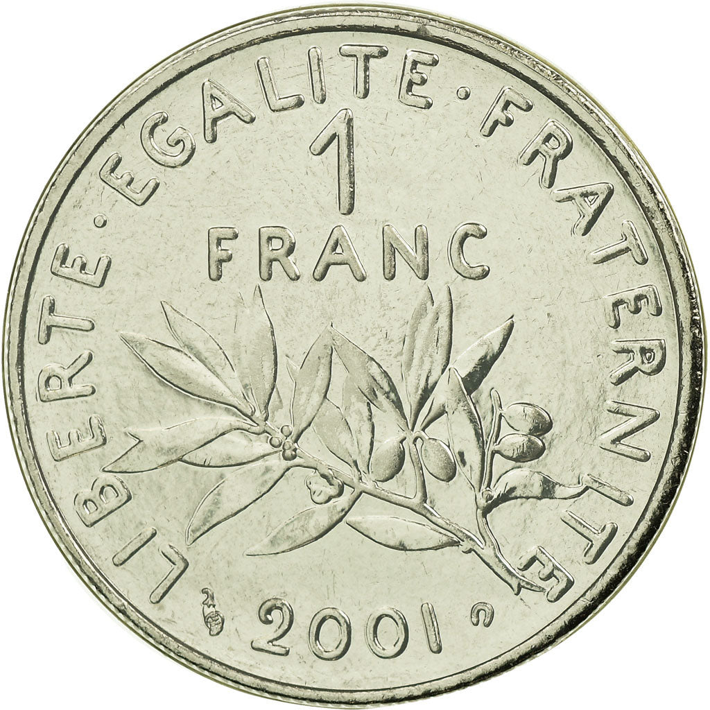 Moneda, Francia, Semeuse, Franc, 2001, Paris, BU, FDC, Níquel, KM:925.1