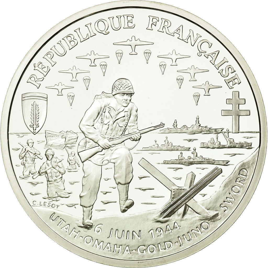 Coin, France, Franc, 1993, Paris, BE, MS(65-70), Silver, KM:1014, Gadoury:C38