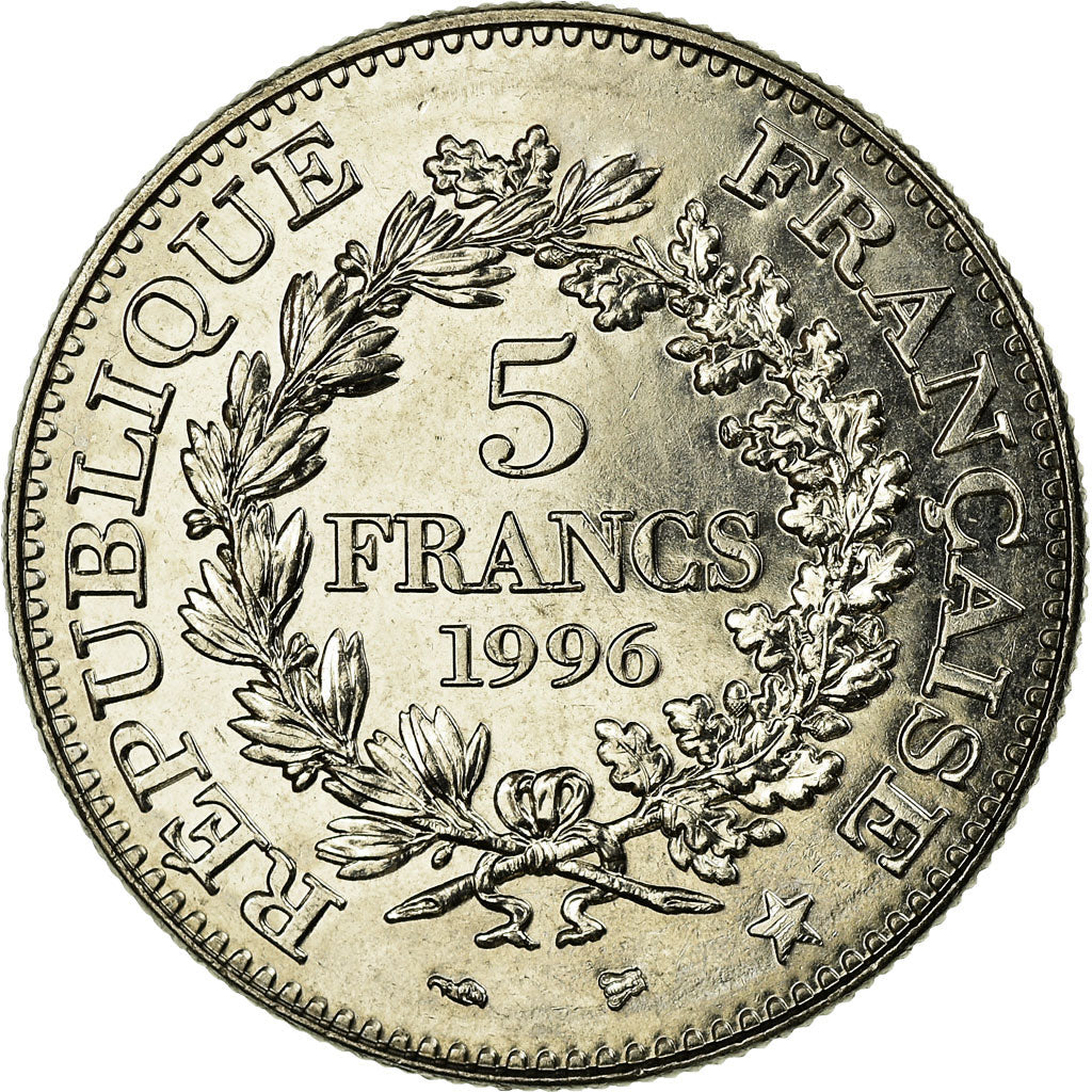 Coin, France, Hercule, 5 Francs, 1996, Paris, EF(40-45), Nickel, KM:1155