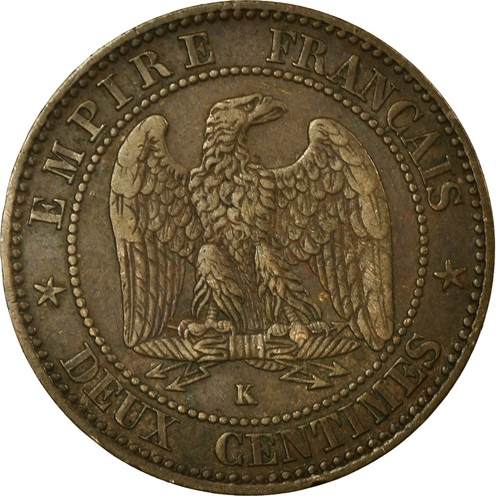 Coin, France, Napoleon III, Napoléon III, 2 Centimes, 1861, Bordeaux