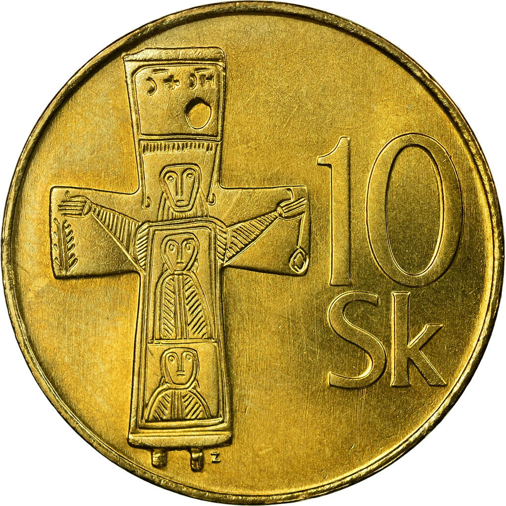 Monnaie, Slovaquie, 10 Koruna, 1995, SPL, Aluminum-Bronze, KM:11