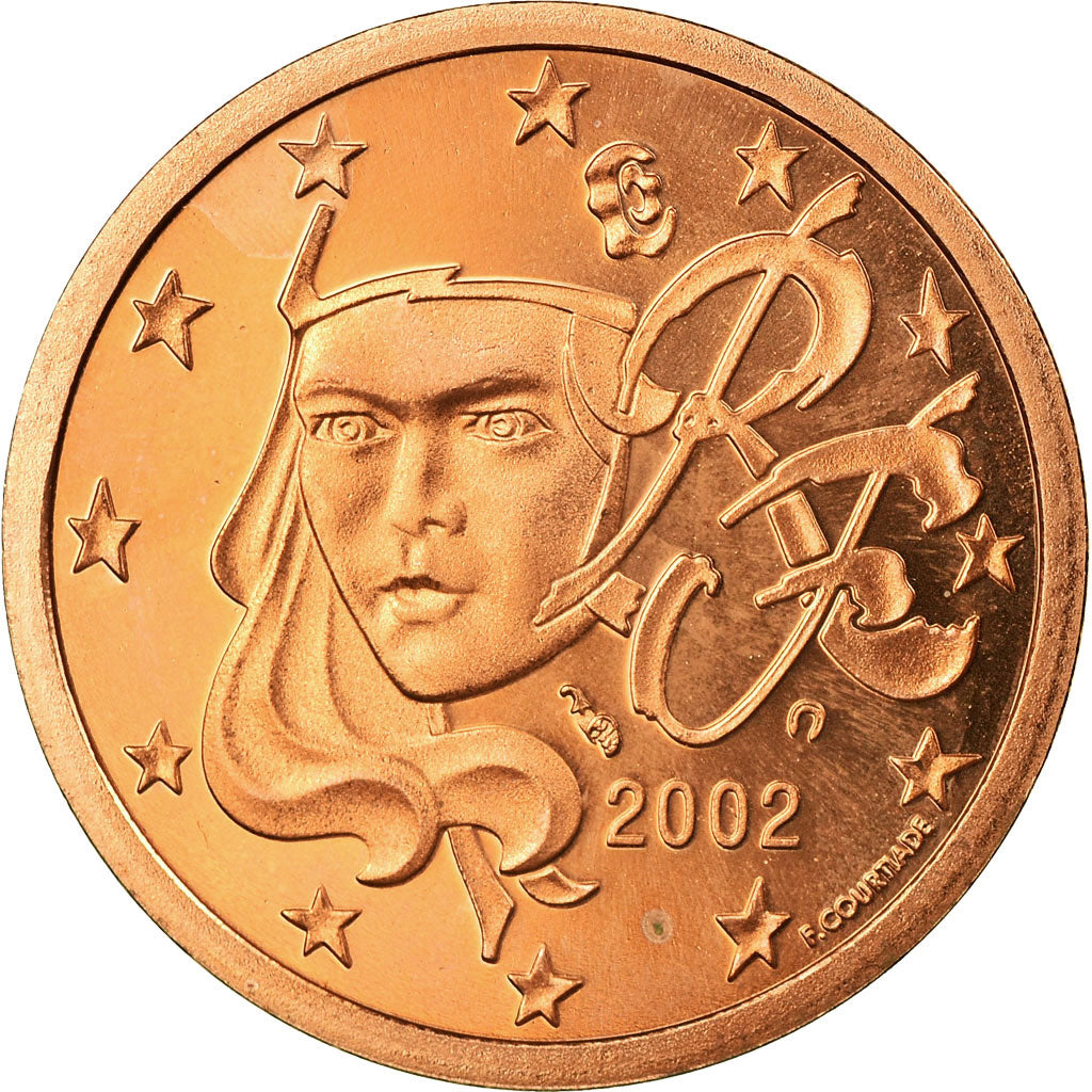 Frankrijk, 5 Euro Cent, 2002, BE, FDC, Copper Plated Steel, KM:1284