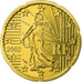 France, 20 Euro Cent, 2002, BE, MS(60-62), Brass, KM:1286