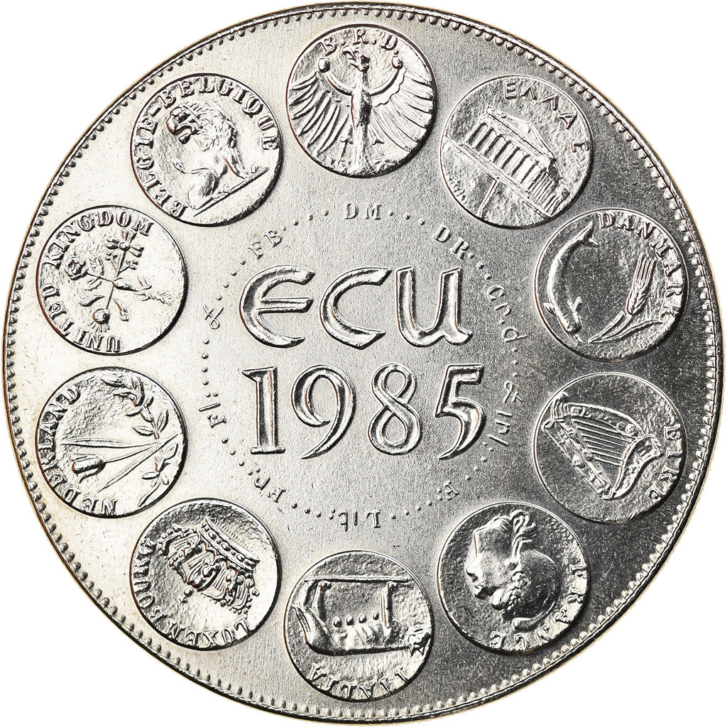 France, Medal, Ecu Europa, Marianne, Politics, Society, War, 1985, Rodier
