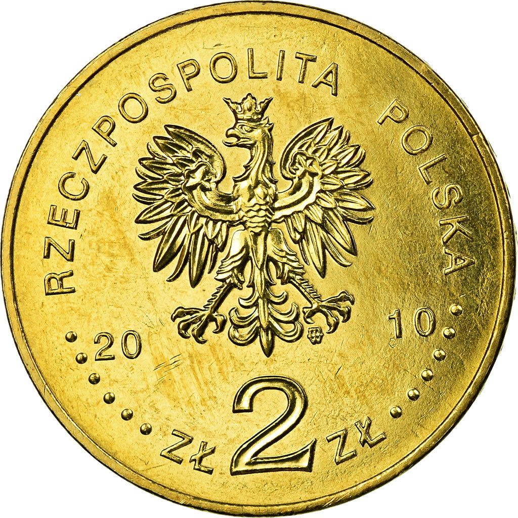 Coin, Poland, 2 Zlote, 2010, Warsaw, MS(63), Brass, KM:725
