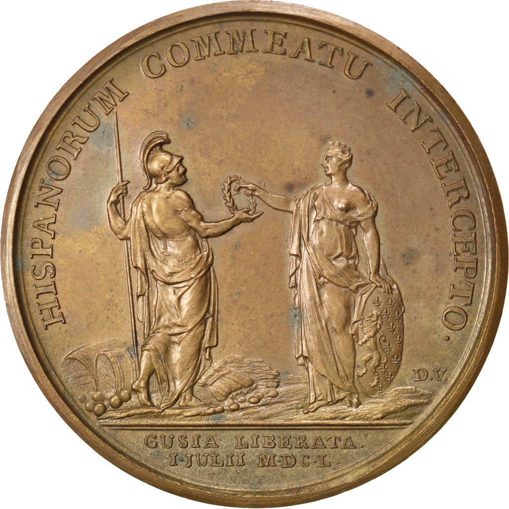 France, Medal, Louis XIV, History, Mauger, AU(50-53), Copper
