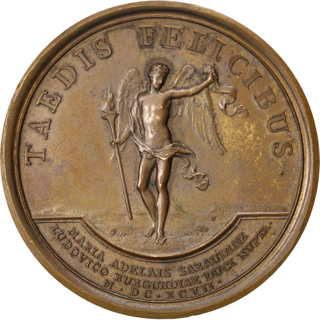France, Medal, Louis XIV, History, Mauger, AU(55-58), Copper, Divo:275