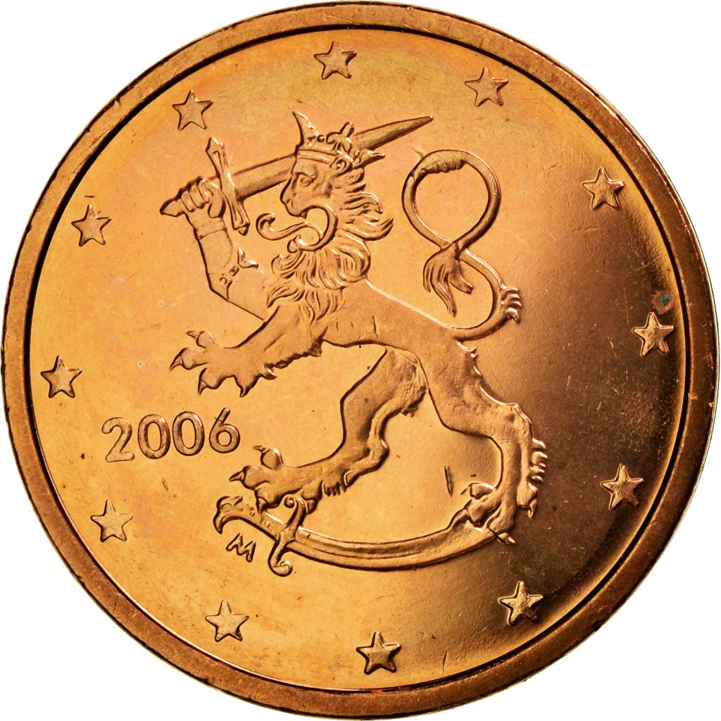 Finlandia, 2 Euro Cent, 2006, SPL, Acciaio placcato rame, KM:99