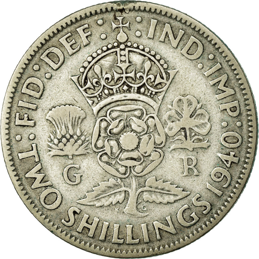 Moneta, Gran Bretagna, George VI, Florin, Two Shillings, 1940, BB, Argento
