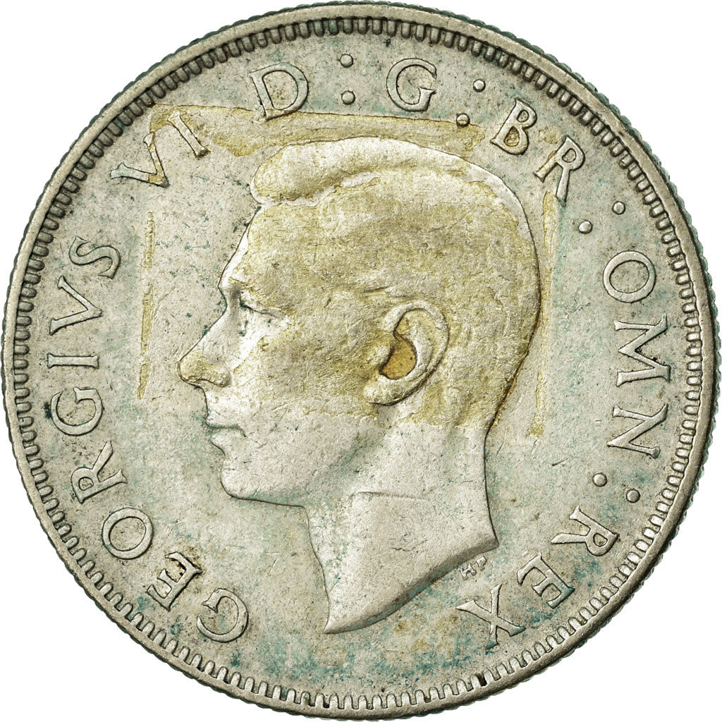 Moeda, Grã-Bretanha, George VI, Florin, Two Shillings, 1945, EF(40-45), Prata