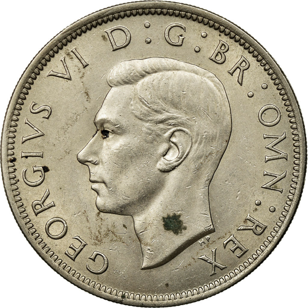 Coin, Great Britain, George VI, 1/2 Crown, 1947, AU(55-58), Copper-nickel