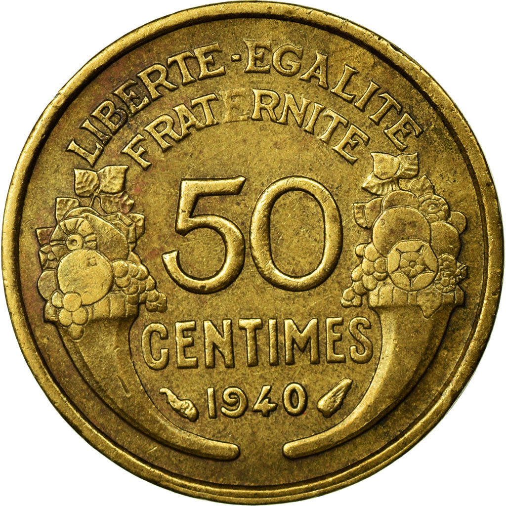 Moneta, Francia, Morlon, 50 Centimes, 1940, Paris, BB, Alluminio-bronzo