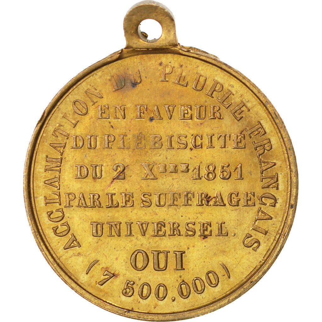 France, Medal, French Second Republic, Politics, Society, War, AU(55-58), Brass