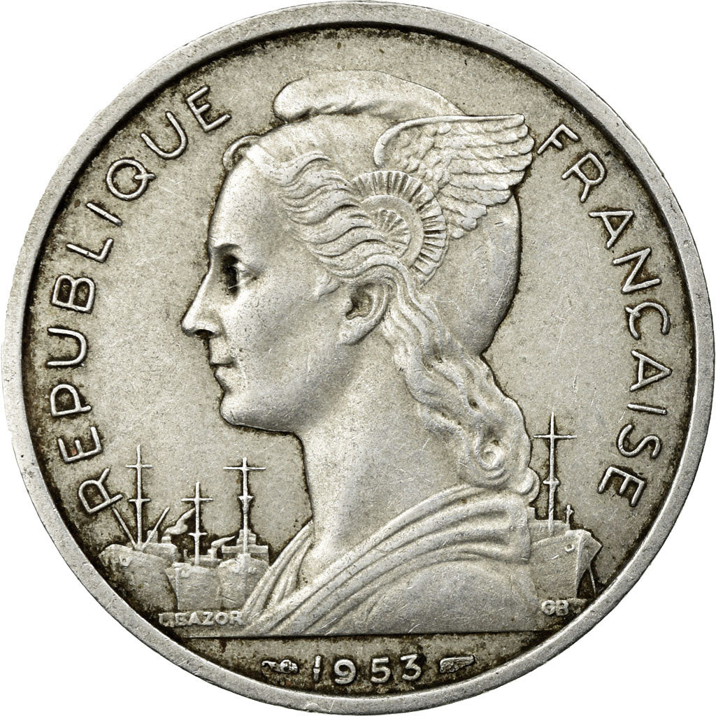 Monnaie, Madagascar, 5 Francs, 1953, Paris, TTB, Aluminium, KM:5