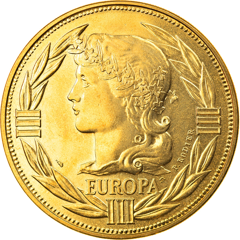 França, Medal, Ecu Europa, Marianne, Políticas, Sociedade, Guerra, 1985