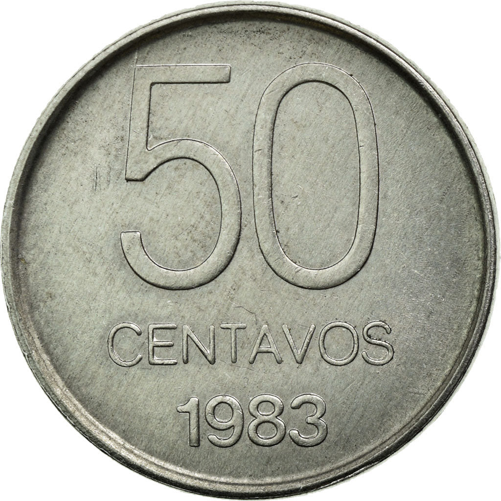 Coin, Argentina, 50 Centavos, 1983, EF(40-45), Aluminum, KM:90