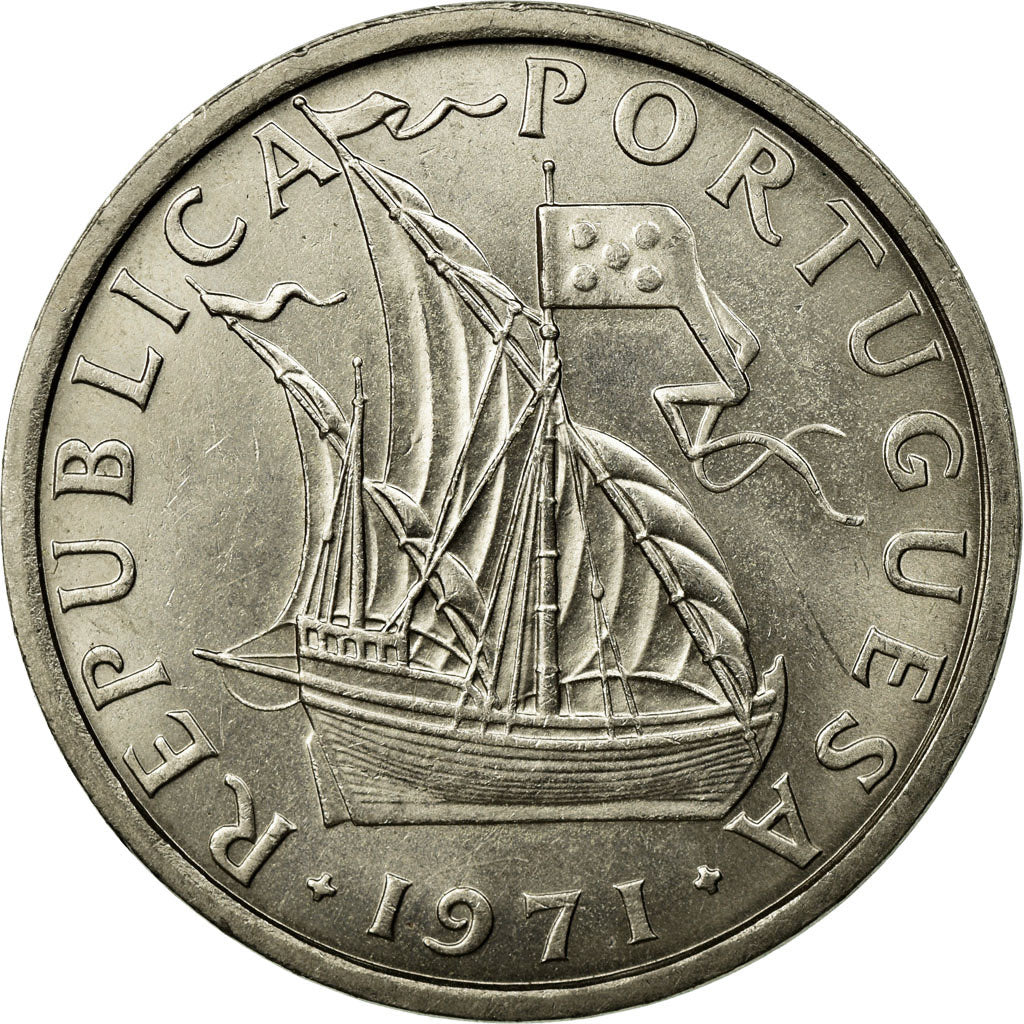 Moneta, Portogallo, 10 Escudos, 1971, SPL-, Nichel ricoperto in rame-nichel