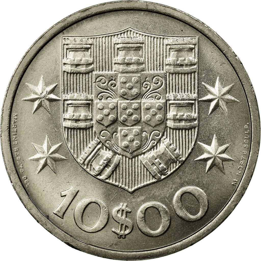 Moneta, Portogallo, 10 Escudos, 1971, SPL-, Nichel ricoperto in rame-nichel