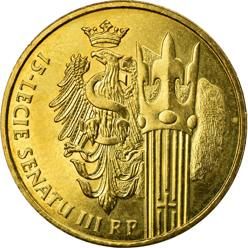 Moneda, Polonia, 2 Zlote, 2004, Warsaw, MBC, Latón, KM:503