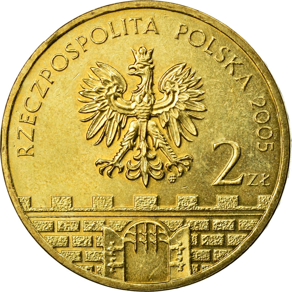 Coin, Poland, 2 Zlote, 2005, Warsaw, EF(40-45), Brass, KM:528