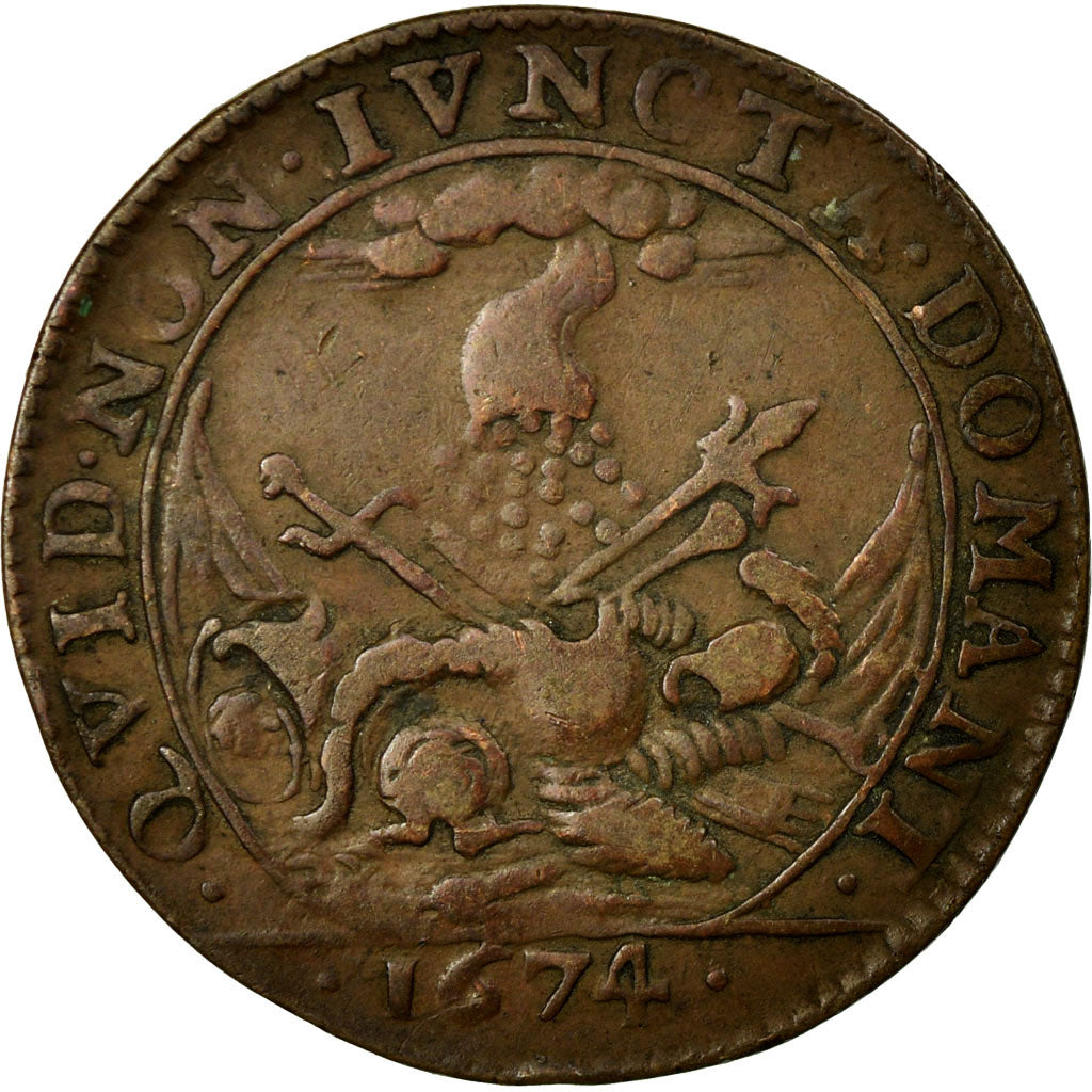 France, Token, Royal, EF(40-45), Copper