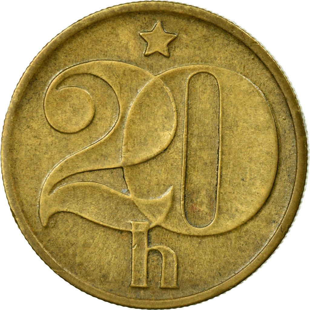 Munten, Tsjecho-Slowakije, 20 Haleru, 1972, ZF, Nickel-brass, KM:74