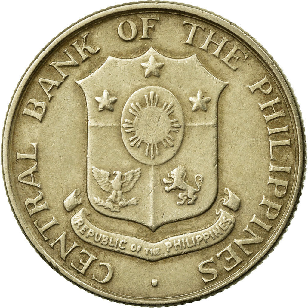 Coin, Philippines, 10 Centavos, 1963, VF(30-35), Copper-Nickel-Zinc, KM:188