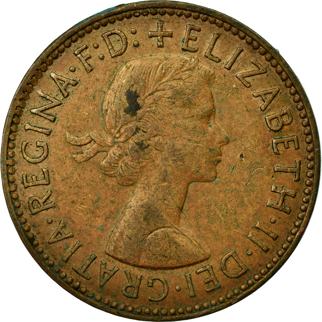 Moneta, Wielka Brytania, Elizabeth II, 1/2 Penny, 1963, EF(40-45), Bronze