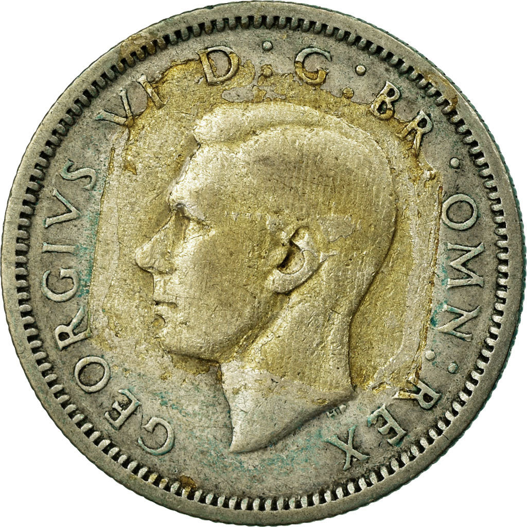 Coin, Great Britain, George VI, 6 Pence, 1937, EF(40-45), Silver, KM:852