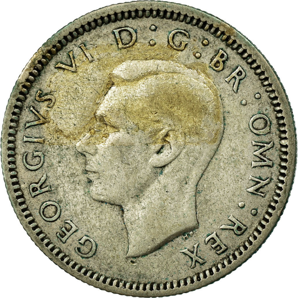 Monnaie, Grande-Bretagne, George VI, 6 Pence, 1939, TTB, Argent, KM:852