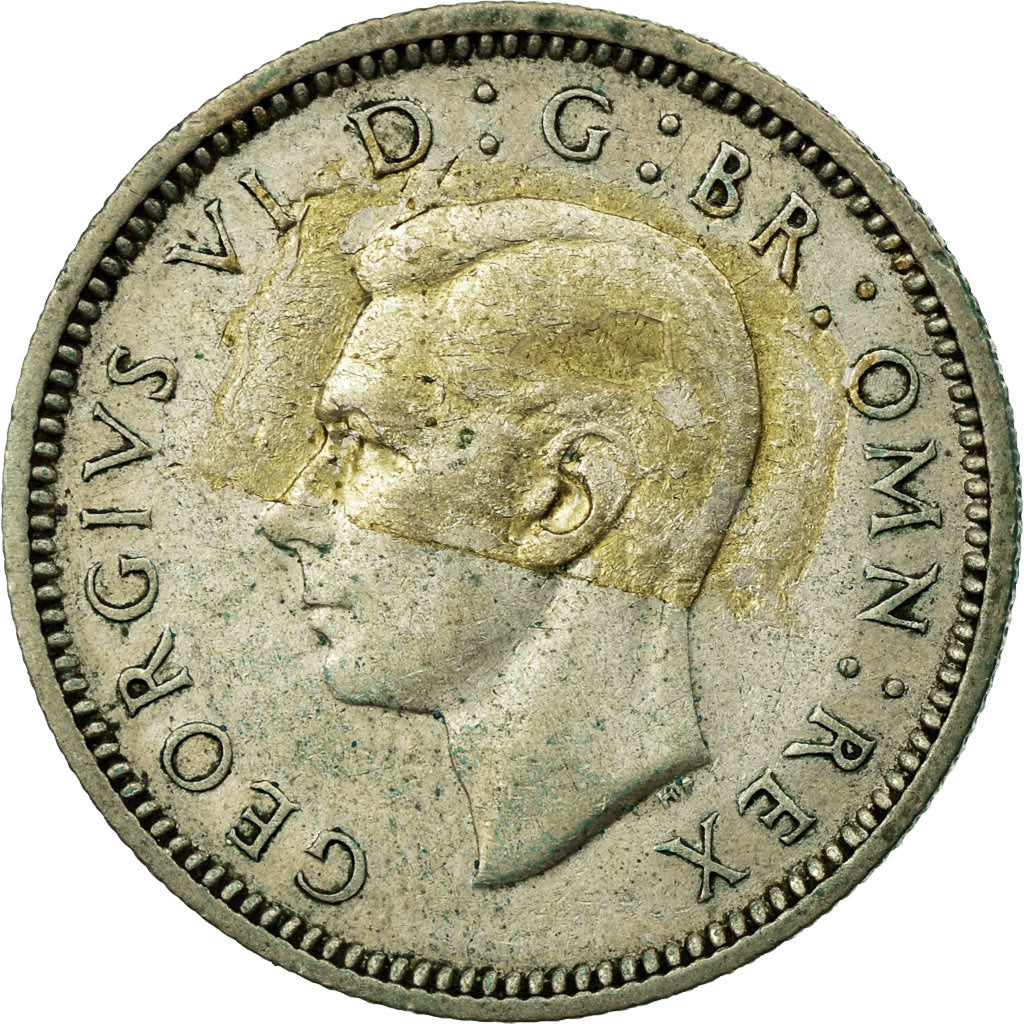 Coin, Great Britain, George VI, 6 Pence, 1941, EF(40-45), Silver, KM:852