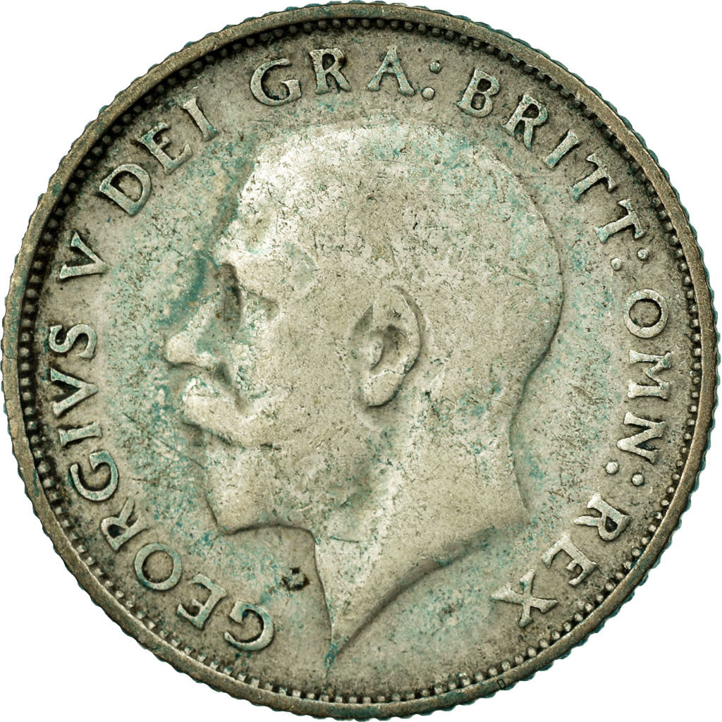 Münze, Großbritannien, George V, 6 Pence, 1924, S+, Silber, KM:815a.1