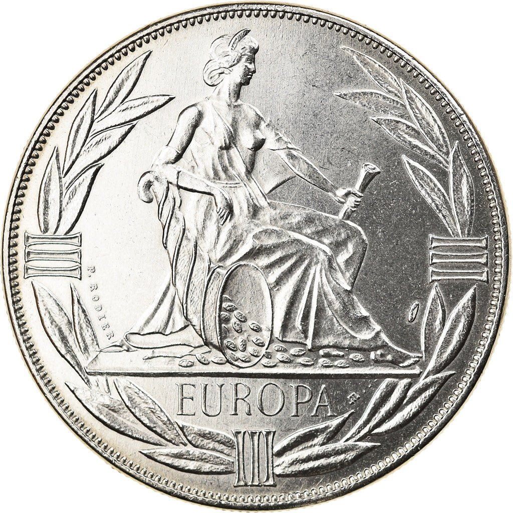 Francia, medaglia, Ecu Europa, Europe Assise, Politics, Society, War, 1984