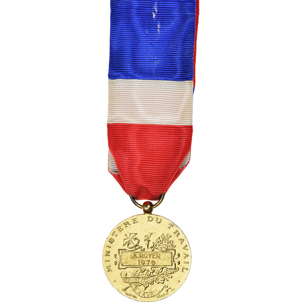 France, Médaille d'honneur du travail, Medal, 1976, Very Good Quality, Borrel