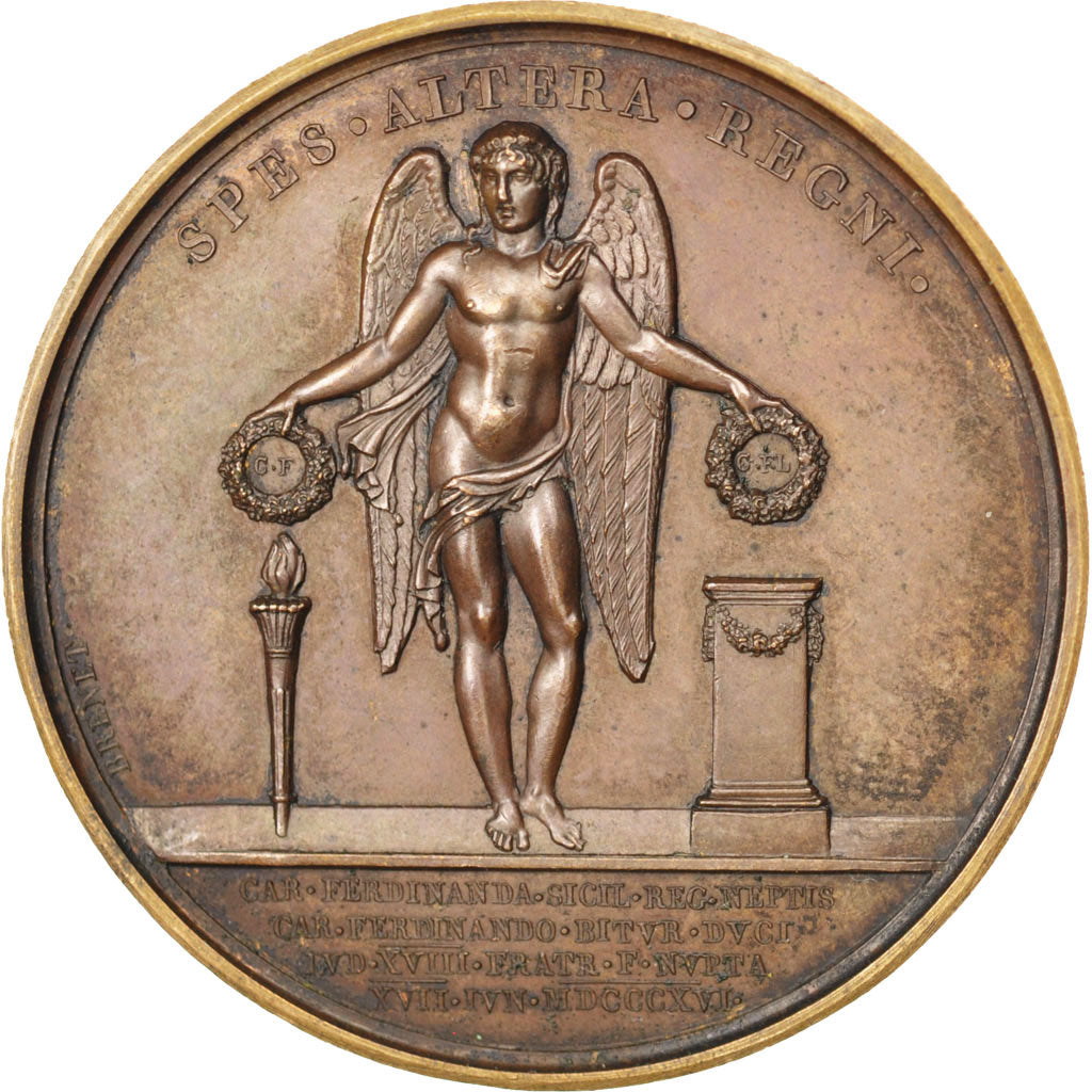 France, Medal, Louis XVIII, Politics, Society, War, Andrieu, AU(55-58), Copper