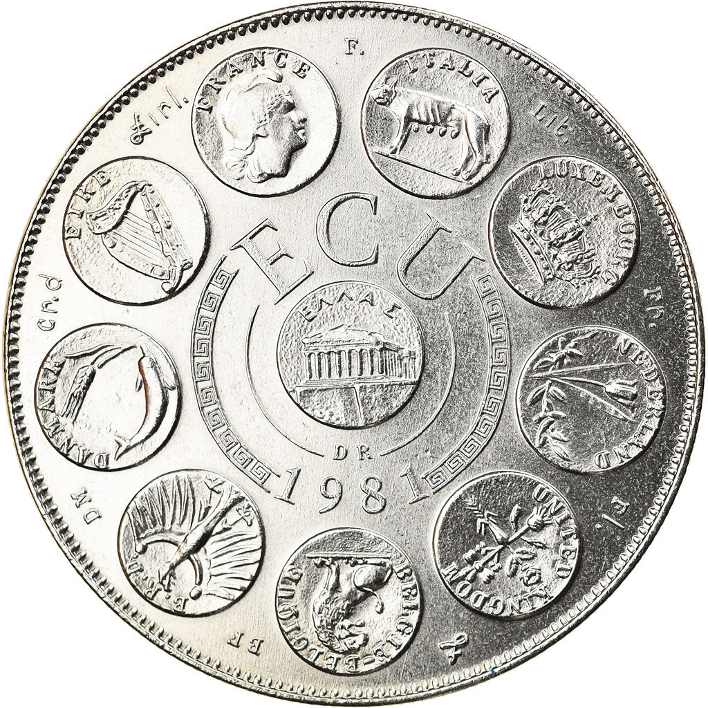 France, Medal, Ecu Europa, Europe Assise, Politics, Society, War, 1981, Rodier